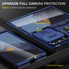 Military Grade Ring Holder Case with Camera Lens Cover for Samsung Galaxy Z Fold 8 - Blue