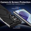 Tough Shield Hybrid Case with Magnetic Ring Holder and Camera Lens Cover for Samsung Galaxy Z Fold 8 Ultra - Black