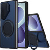 Tough Shield Hybrid Case with Magnetic Ring Holder and Camera Lens Cover for Samsung Galaxy Z Fold 8 Ultra - Blue