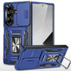 Military Grade Ring Holder Case with Camera Lens Cover for Samsung Galaxy Z Fold 8 Ultra - Blue
