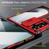 Military Grade Ring Holder Case with Camera Lens Cover for Samsung Galaxy Z Fold 8 Ultra - Red
