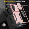 Military Grade Ring Holder Case with Camera Lens Cover for Samsung Galaxy Z Fold 8 Ultra - Rose Gold