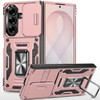 Military Grade Ring Holder Case with Camera Lens Cover for Samsung Galaxy Z Fold 8 Ultra - Rose Gold