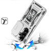 Military Grade Ring Holder Case with Camera Lens Cover for Samsung Galaxy Z Fold 8 Ultra - Silver