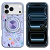 Circular Series Hybrid Case with Rotating Ring Stand for iPhone 18 Pro Max and iPhone 17 Pro Max - Lavender Floral