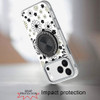 Circular Series Hybrid Case with Rotating Ring Stand for iPhone 18 Pro and iPhone 17 Pro - Black and White Floral