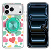 Circular Series Hybrid Case with Rotating Ring Stand for iPhone 18 Pro and iPhone 17 Pro - Pastel Hearts