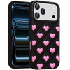 Heart Design Aesthetic Silicone Case for iPhone 18 Pro Max and iPhone 17 Pro Max - Black