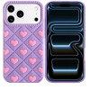 Heart Design Aesthetic Silicone Case for iPhone 18 Pro Max and iPhone 17 Pro Max - Lavender