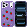 Strawberry Design Aesthetic Silicone Case for iPhone 18 Pro Max and iPhone 17 Pro Max - Lavender