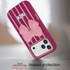 Coquette Bow Design Aesthetic Silicone Case for iPhone 18 Pro Max and iPhone 17 Pro Max - Hot Pink