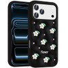 Daisy Bloom Design Aesthetic Silicone Case for iPhone 18 Pro Max and iPhone 17 Pro Max - Black