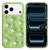 Daisy Bloom Design Aesthetic Silicone Case for iPhone 18 Pro Max and iPhone 17 Pro Max - Green