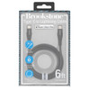 Brookstone Nylon Braided MFi Certified Lightning Connector to USB-C Charge and Sync Cable - Black