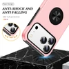 360 Rotating Ring Grip Hybrid Case for iPhone 18 Pro Max and iPhone 17 Pro Max - Pink