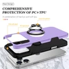 360 Rotating Ring Grip Hybrid Case for iPhone 18 Pro and iPhone 17 Pro - Purple