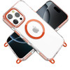Transparent Protective Bumper Case with MagSafe and Lanyard for iPhone 16 Pro Max - Cosmic Orange