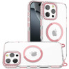 Transparent Protective Bumper Case with MagSafe and Lanyard for iPhone 16 Pro - Pink