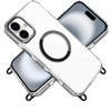 Transparent Protective Bumper Case with MagSafe and Lanyard for iPhone 16 - Black