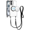 Transparent Protective Bumper Case with MagSafe and Lanyard for iPhone 16 - Black