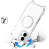 Transparent Protective Bumper Case with MagSafe and Lanyard for iPhone 16 - White