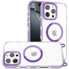 Transparent Protective Bumper Case with MagSafe and Lanyard for iPhone 15 Pro Max - Purple