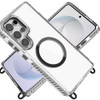 Transparent Protective Bumper Case with Magnetic Ring and Lanyard for Samsung Galaxy S26 Ultra - Black