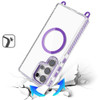Transparent Protective Bumper Case with Magnetic Ring and Lanyard for Samsung Galaxy S26 Ultra - Purple