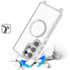 Transparent Protective Bumper Case with Magnetic Ring and Lanyard for Samsung Galaxy S26 Ultra - White