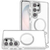 Transparent Protective Bumper Case with Magnetic Ring and Lanyard for Samsung Galaxy S26 Ultra - White