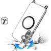 Transparent Protective Bumper Case with Magnetic Ring and Lanyard for Samsung Galaxy S26 Plus - Black