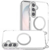 Transparent Protective Bumper Case with Magnetic Ring and Lanyard for Samsung Galaxy S26 Plus - White