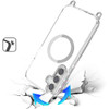 Transparent Protective Bumper Case with Magnetic Ring and Lanyard for Samsung Galaxy S25 / S24 - White