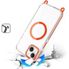Transparent Protective Bumper Case with MagSafe and Lanyard for iPhone 14 / iPhone 13 - Cosmic Orange