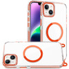 Transparent Protective Bumper Case with MagSafe and Lanyard for iPhone 14 / iPhone 13 - Cosmic Orange