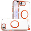 Transparent Protective Bumper Case with MagSafe and Lanyard for iPhone 17e / 16e - Cosmic Orange