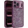 Dazzling Mini Crystal Hybrid Case for iPhone 18 Pro and iPhone 17 Pro - Burgundy
