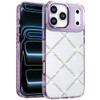 Dazzling Diamond Transparent Hybrid Case for iPhone 18 Pro and iPhone 17 Pro - Purple