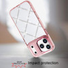 Dazzling Diamond Transparent Hybrid Case for iPhone 18 Pro and iPhone 17 Pro - Rose Gold