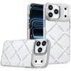 Dazzling Diamond Transparent Hybrid Case for iPhone 18 Pro and iPhone 17 Pro - Silver