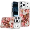 Butterfly Ornaments Design Epoxy Glitter Hybrid Case for iPhone 18 Pro and iPhone 17 Pro