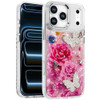 Butterfly Ornaments Design Epoxy Glitter Hybrid Case for iPhone 18 Pro and iPhone 17 Pro