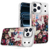 Butterfly Ornaments Design Epoxy Glitter Hybrid Case for iPhone 18 Pro and iPhone 17 Pro