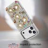 Luxury Crystal Heart Bling 3D Diamond Case for iPhone 18 Pro Max and iPhone 17 Pro Max - Multicolor