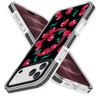 Transparent Protective Bumper Case with MagSafe for iPhone 18 Pro Max and iPhone 17 Pro Max - Black Base with Red Cherries
