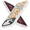 Transparent Protective Bumper Case with MagSafe for iPhone 18 Pro Max and iPhone 17 Pro Max - Delicate Orange White Florals