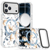 Transparent Protective Bumper Case with MagSafe for iPhone 18 Pro Max and iPhone 17 Pro Max - White Magnolia Floral