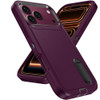 Military Grade TUFF Hybrid Armor Case with Kickstand for iPhone 18 Pro Max and iPhone 17 Pro Max - Dark Cherry