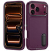 Military Grade TUFF Hybrid Armor Case with Kickstand for iPhone 18 Pro Max and iPhone 17 Pro Max - Dark Cherry