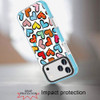 Transparent Protective Bumper Case with MagSafe for iPhone 18 Pro and iPhone 17 Pro - Colorful Scribble Hearts